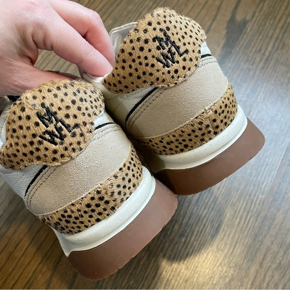 Madewell Kickoff Trainer Sneaker in Leather and Spot Dot Calf Hair Women’s 6 - Picture 9 of 11
